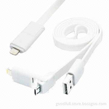 Multifunction Data Cables for iPhone with Colorized Flat Wire